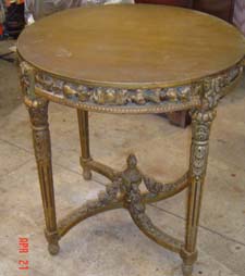 Round end table after